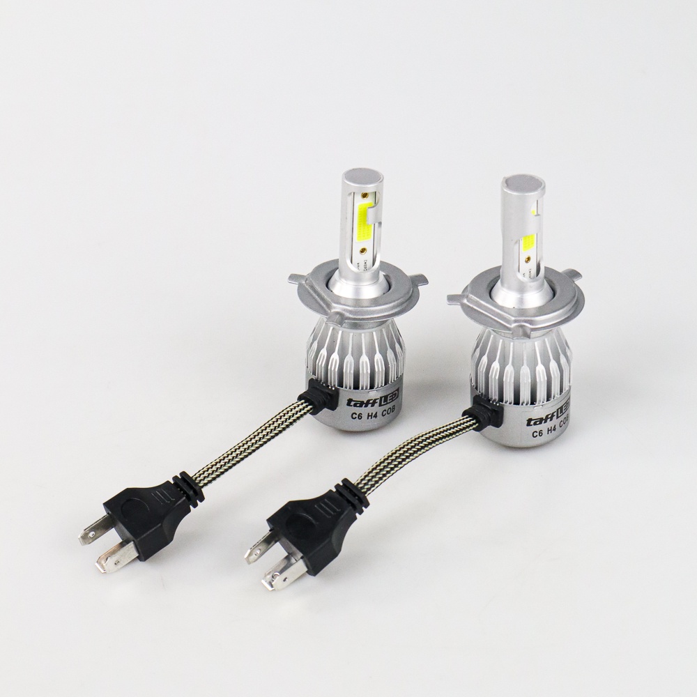 Lampu Mobil Headlight LED C6 H4 &amp; H11 COB 2 PCS - White