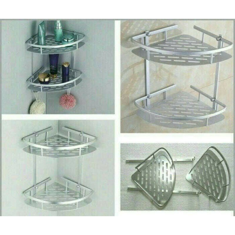 rak sudut siku kamar mandi