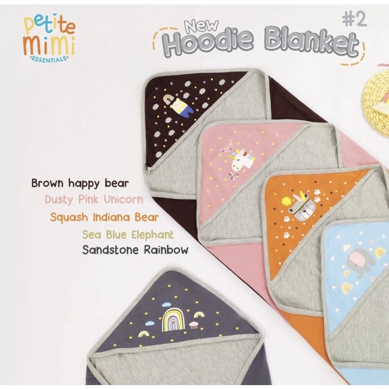 Petite Mimi Selimut Topi Baby Hoodie Blanket New / Selimut Baby / Blanket