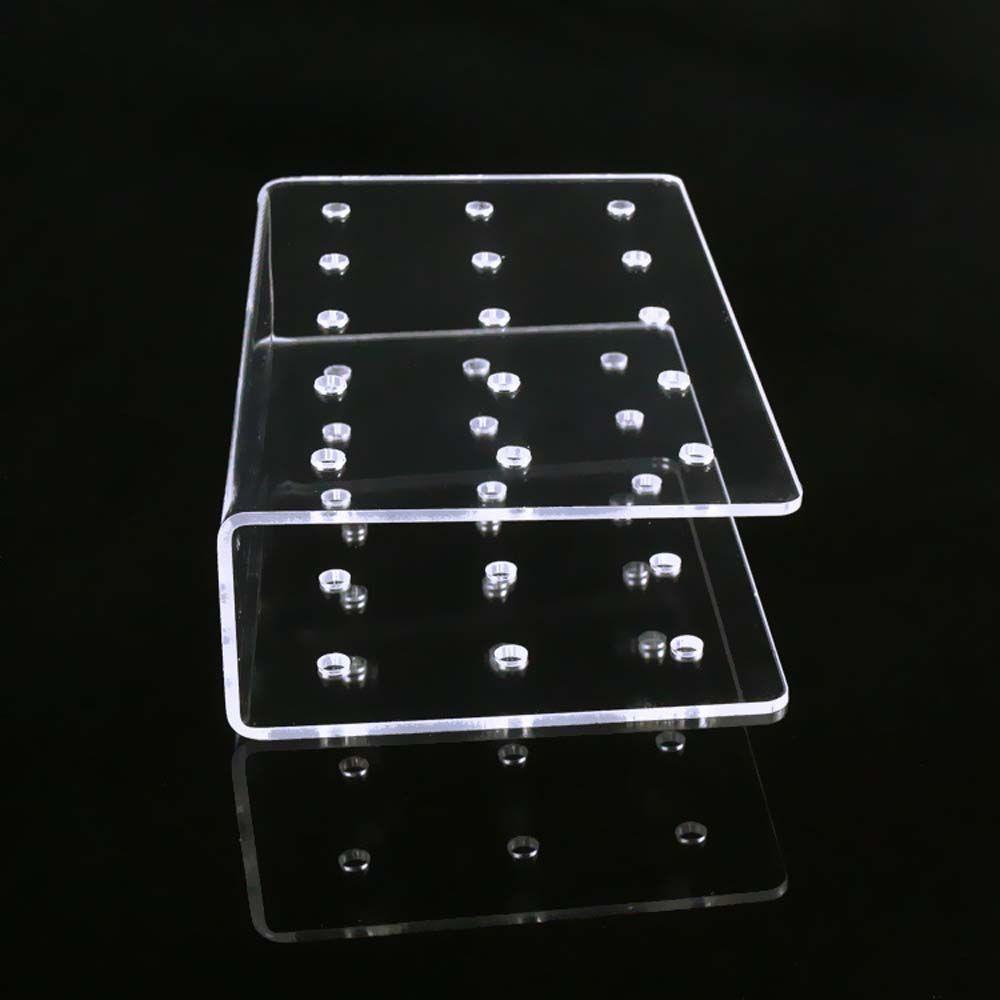 [Elegan] Stand Lolipop 15lubang Transparan Persegi Panjang Double Layer Candy Dessert Stick Rack