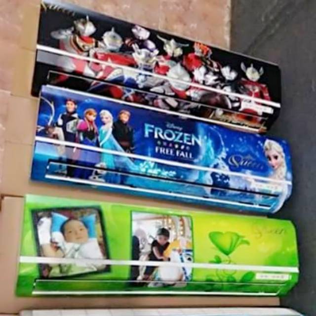 kipas angin model ac split 2 5pk remot motif karakter tulis d catatan saat order   kami kirim random
