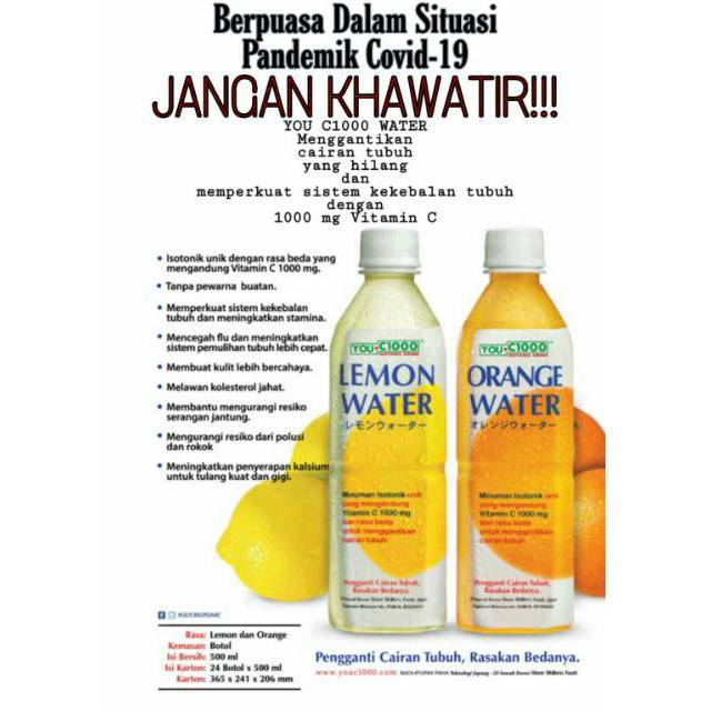 You C 1000 Vitamin Water Shopee Indonesia