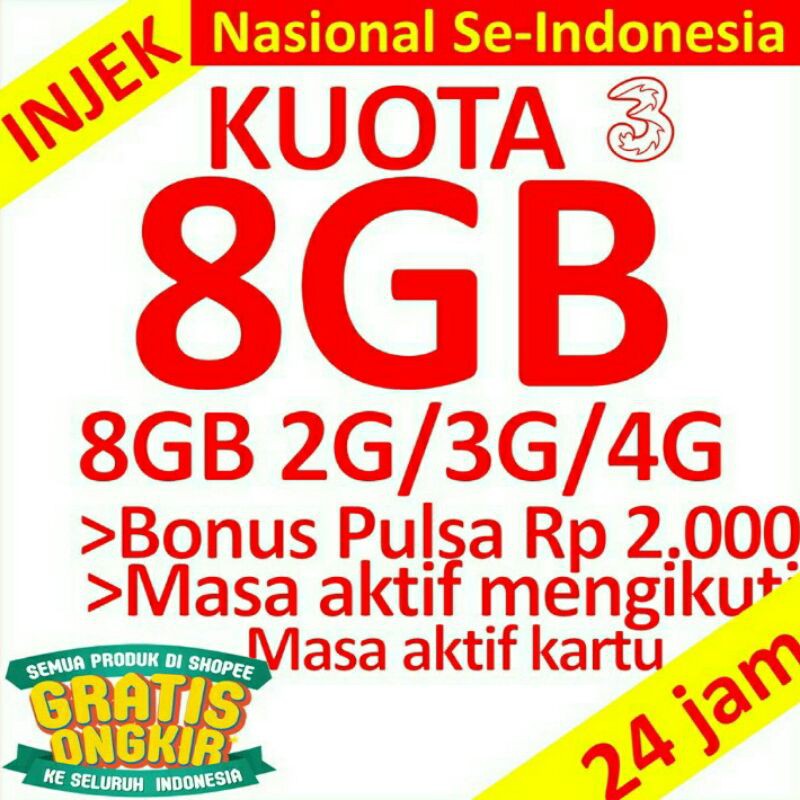 KUOTA AON TRI 8GB