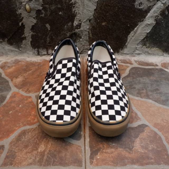 Vans slip on gum checkerboard japan market