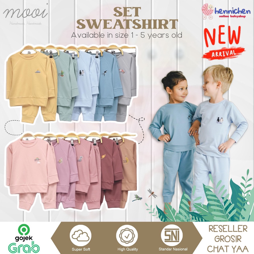 PROMO 7.7 PROMO BAJU LEBARAN MURAH PROMO MOOI SETELAN SWEATSHIRT SETELAN PANJANG ANAK SETELAN SWEATER ANAK 1-5 tahun