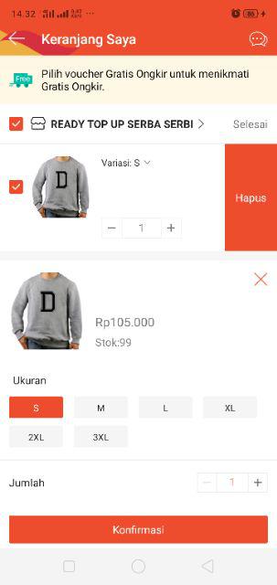 Ready Baju Logo D Abu2 Keren