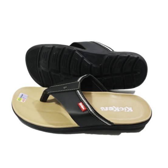 Sendal Slop Sandal Pria Kulit Sendal Cowok Sepatu Sendal RUD1 Sandal Japit Sandal Selop Murah Tebal