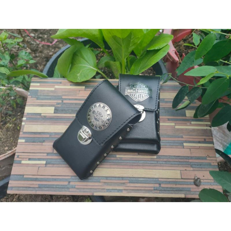 sarung hp pinggang kulit asli 6.8 inch