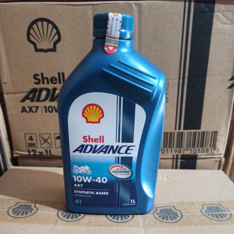 OLI SHELL ADVANCE 4T AX7 10W-40 1L API SN JASO MA2 ORIGINAL SHELL OLI MOTOR SPORT