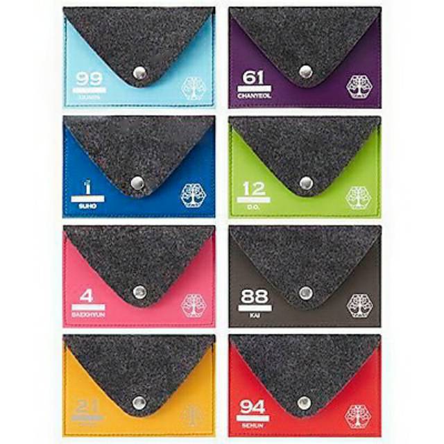Exo official Elyxion japan card case - D.O. chen, baekhyun, kai, xiumin ,suho version