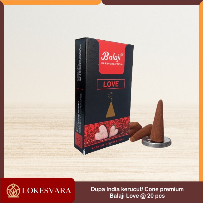 Dupa Hio Buhur Buhkur Wangi Harum India Aromaterapi Balaji Kerucut Cone Tumpeng Premium