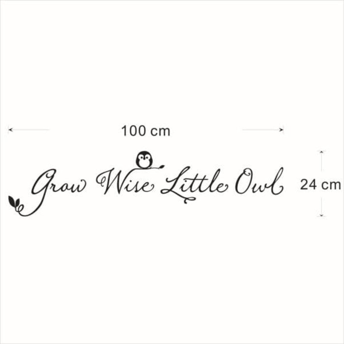 Wall Decal - Stiker Dinding &quot;GROW WISE LITTLE OWL&quot;