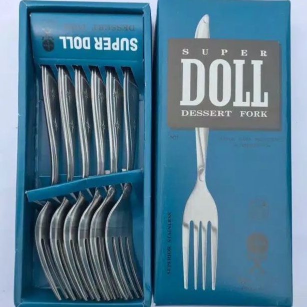 Garpu makan Super doll Besar Stainless Steel Isi 6 pcs