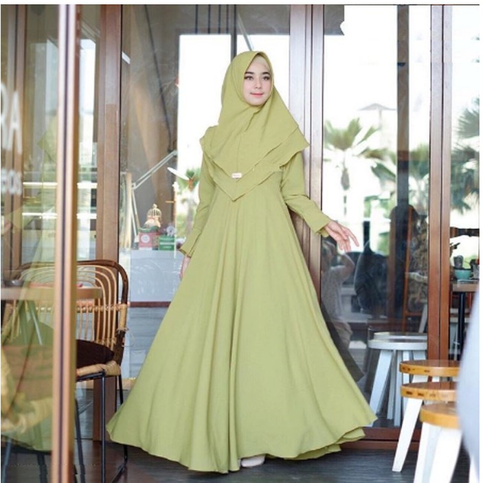 JUAL  Prduk LARIS Gamis Syari Polos Maxmara Lux Anayah - REAL Picture  JUAL