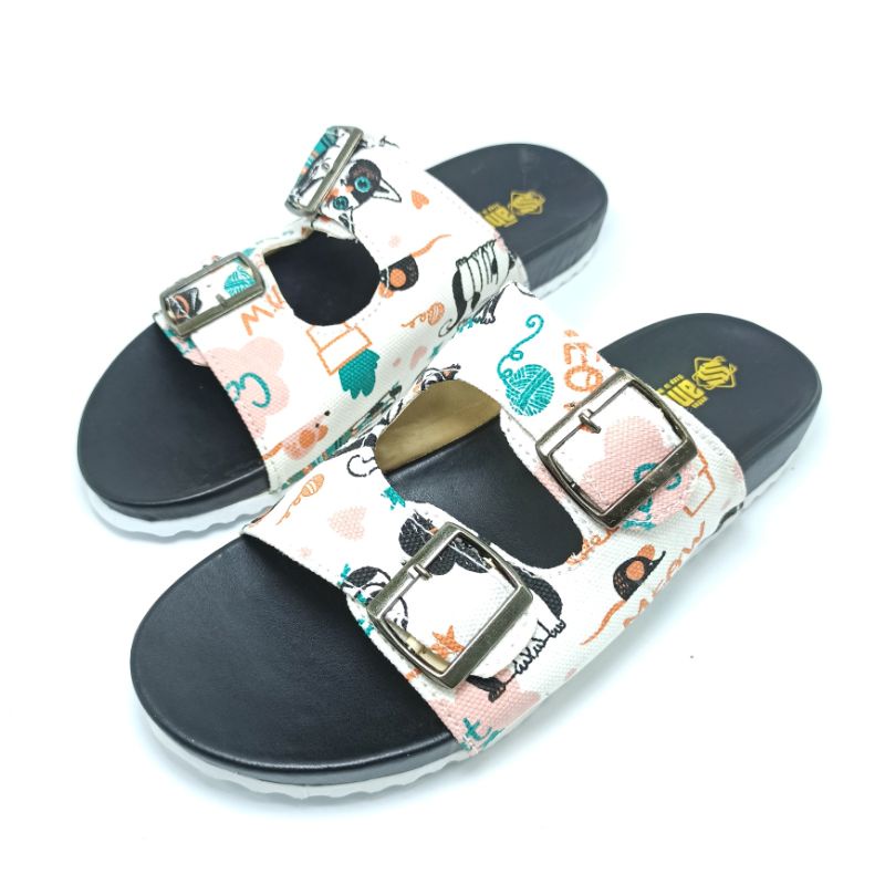 Sandal Birken Motif Sendal Wanita Slip On Andis AF05
