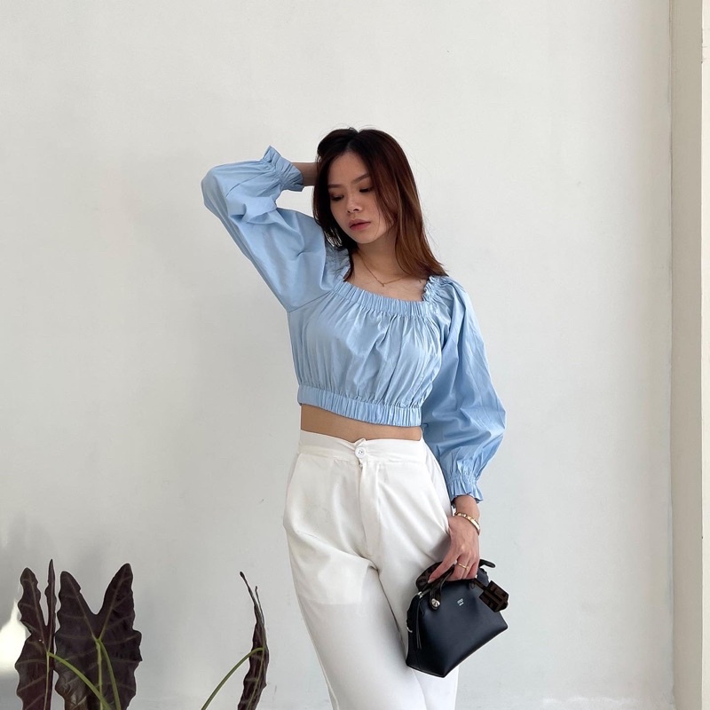 Beige Studio - Amory Top / Crop Top Lengan Panjang Wanita