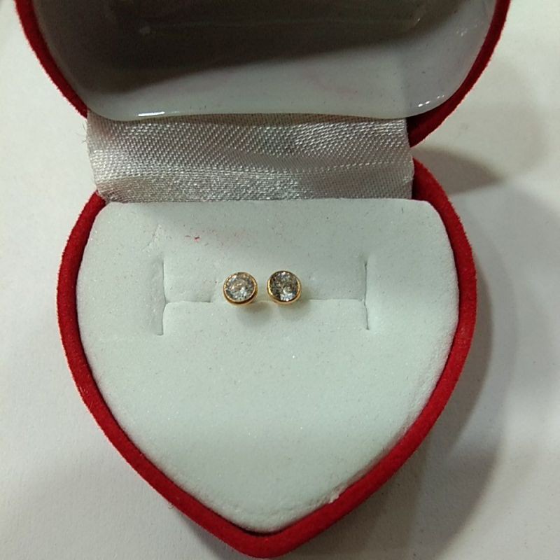 giwang bayi mata burung 1/4 gram emas muda