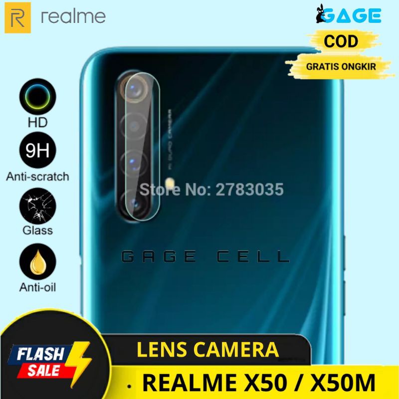 COD✅ Tempered Glass Camera Tg Antigores Kaca Kamera Realme X50 X50m Pelindung Kaca Kamera Premium