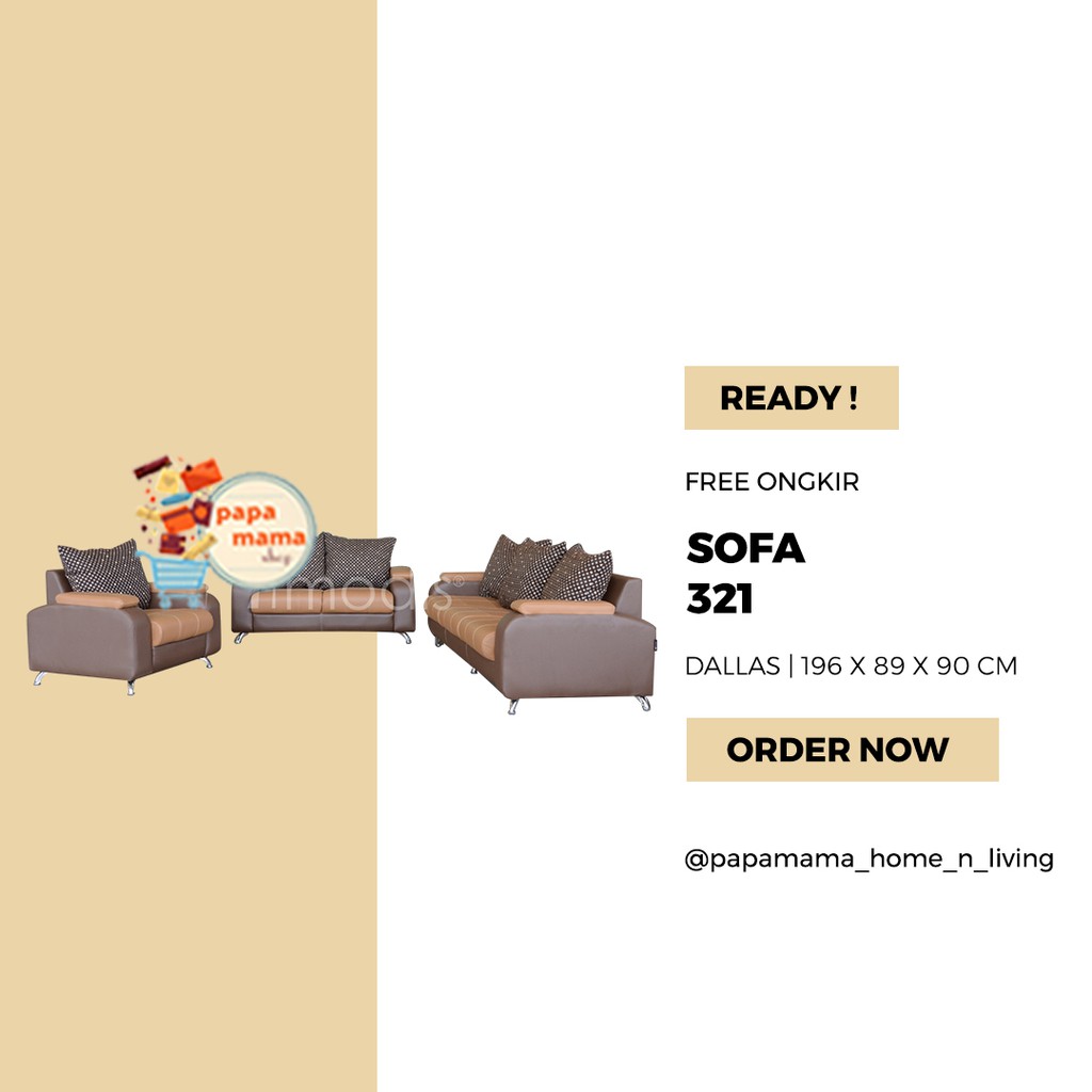 Sofa Tamu Murah - Sofa Modis Tipe Dallas - Sofa Tamu 321 Fullset - Sofa Tamu Minimalis Medan