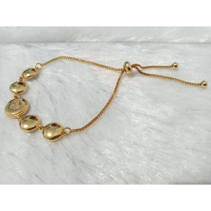 Gelang Serut Bulat Xuping Lapis Emas.Gelang Serut Kekinian