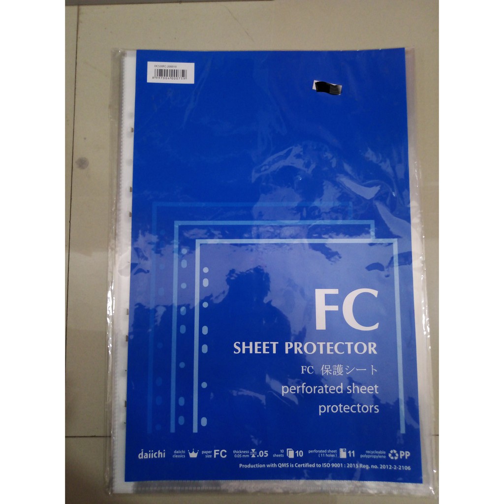 

SHEET PROTECTOR DAICHII | SHEET PROTECTOR F4