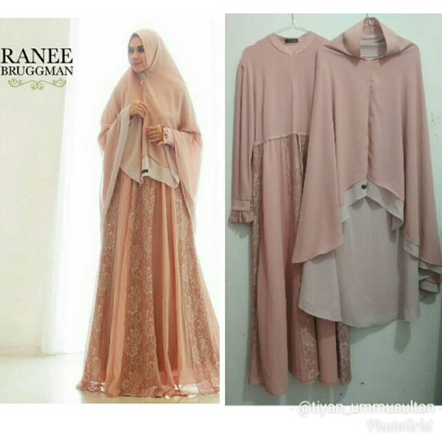 Set Gamis khimar syari brandeed original ranee brugman (preloved) good condition