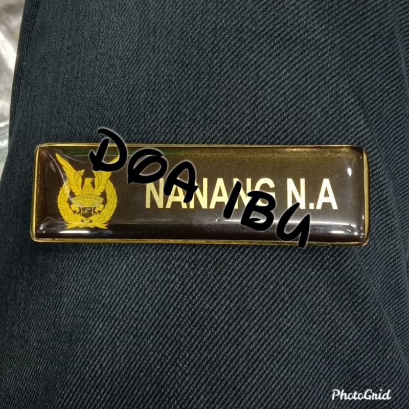 

best seller name tag kuningan 2,5cm x 8cm-magnet ready stock