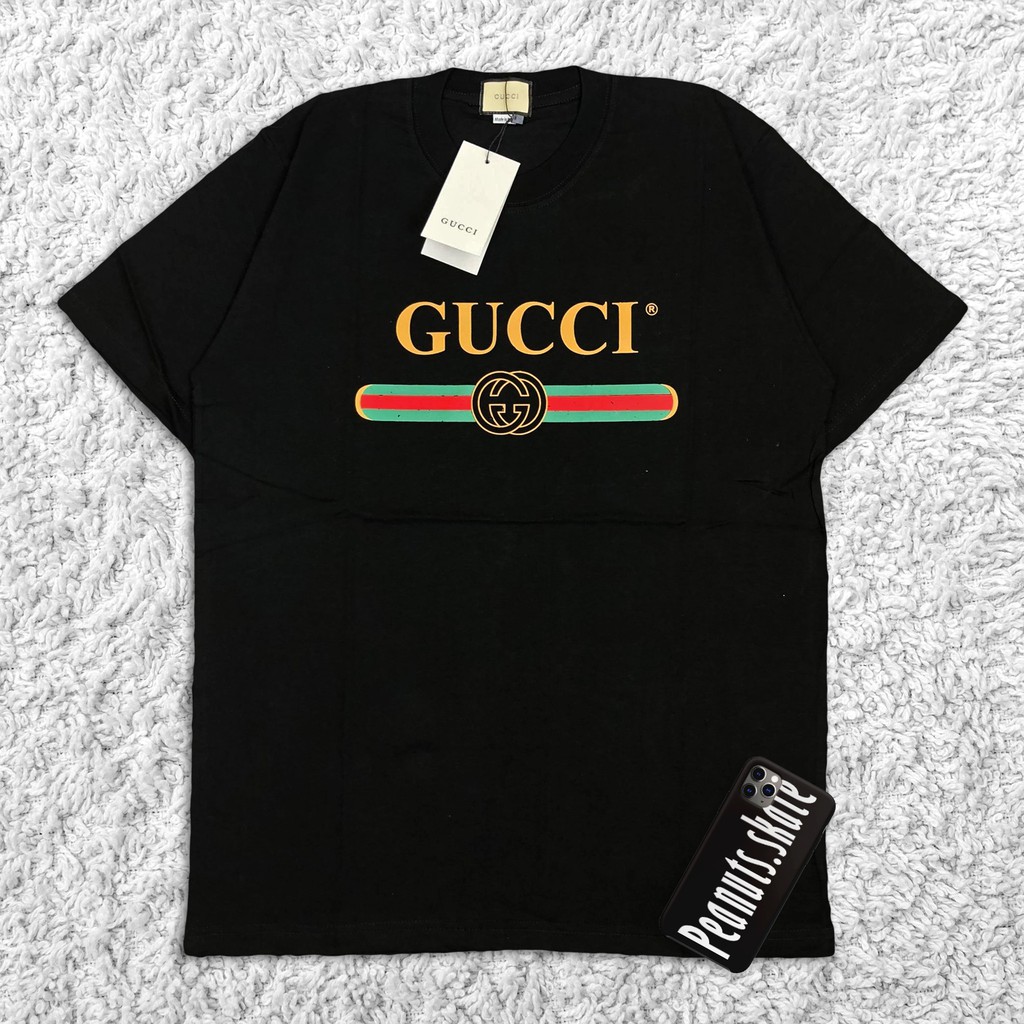 KAOS BAJU  GUCCI  BASIC BLACK T SHIRT IMPORT Shopee Indonesia