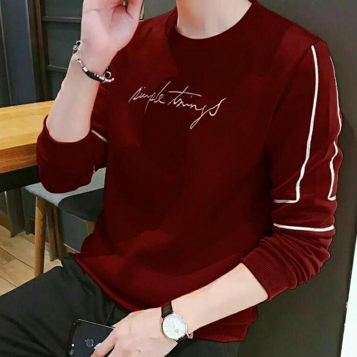 ❋ HipNop SIMPLE SWEATER PRIA LENGAN PANJANG JAKET SWEATER COWO SWEATER HODIE COWOK WARNA HITAM ❅