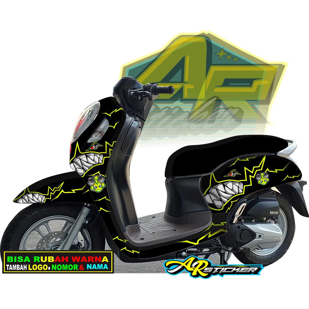 Decal scoopy 2021 / STIKER SCOOPY 2021 /  Decal Scoopy full body Full Blok Decal Scopy Dekal New Fi 