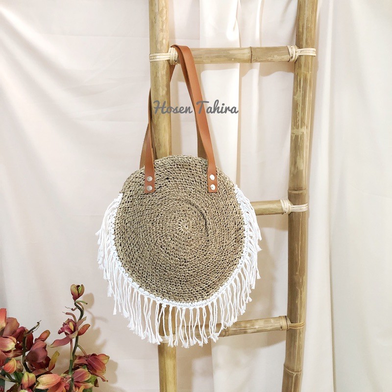 tas agel bali / tas anyaman bali / tas pantai / tas rumbai bali