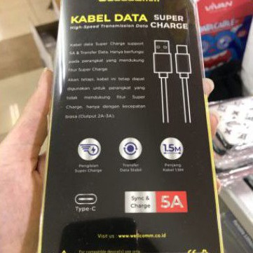 KABEL DATA USB TYPE C 5A SUPER FASTCHARGING