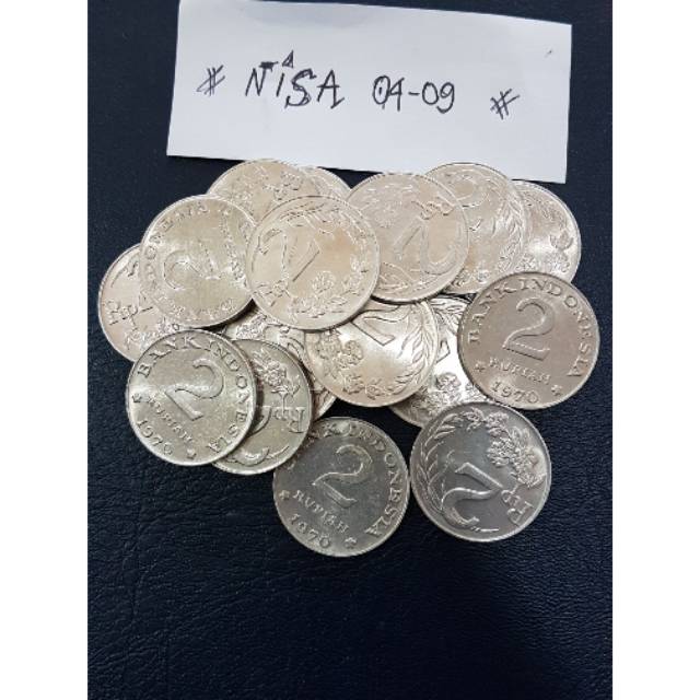 UP016 KOIN MAHAR 2RP PADI KAPAS TH 1970 ASLI BI