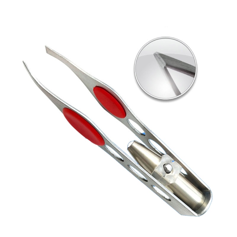 Zzz Pinset Stainless Steel Dengan Lampu LED