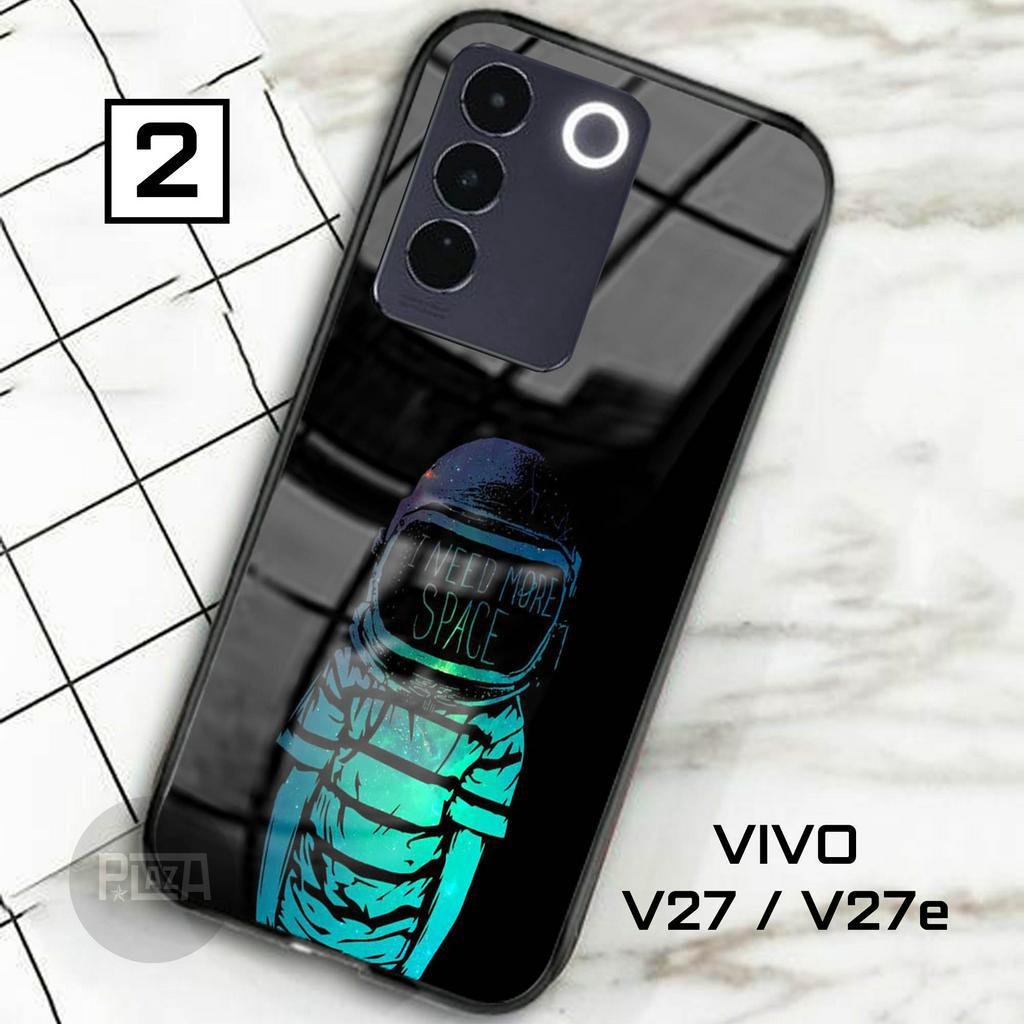 Softcase Glass SPACE [K62] for VIVO V27 V27e V27 5G Terbaru CAMERA PROTECT Casing Handphone-Pelindung Handphone