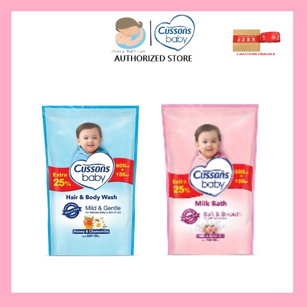 Cussons Baby Hair &amp; Body Wash / 600 ml / Refill / Milk Bath