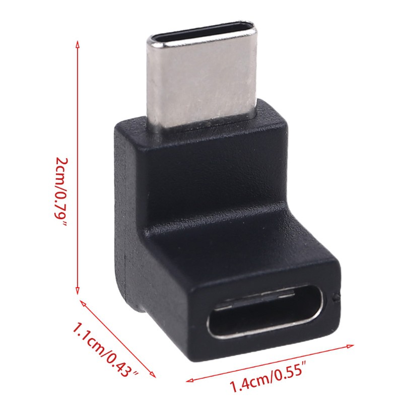 Vivi Adapter Konverter Usb 3.1 Tipe C Male Ke Female Sudut Kanan 90 Derajat