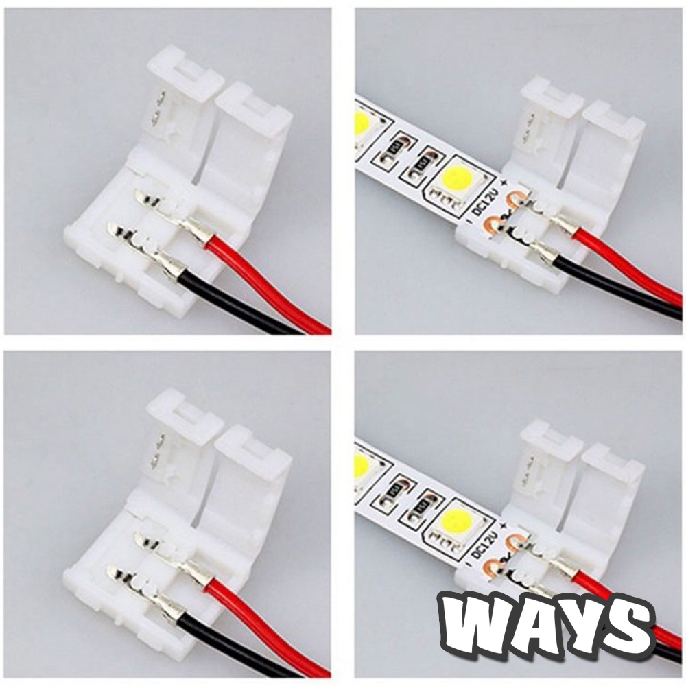 L094 | Clip Connector / Konektor Klip Lampu LED Strip SMD 3528 2835 2 Pin Kabel