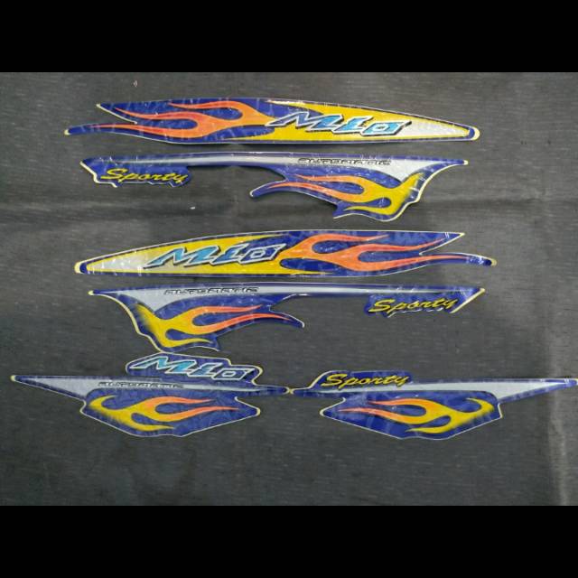 Striping mio sporty biru strip list body sticker stiker bukan ori yamaha