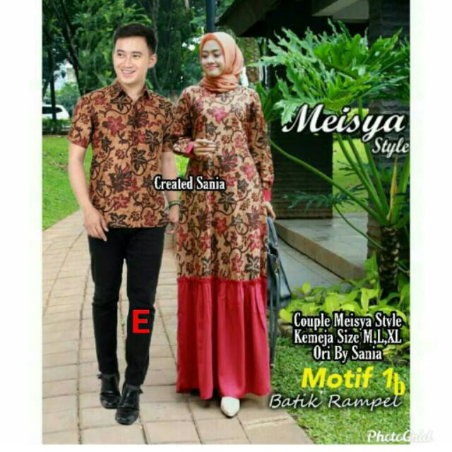 COUPLE GAMIS MEYSA STYLE/ BATIK COUPLE/COUPLE MEYSA/BAJU COUPLE/BAJU COUPLE BATIK/BATIK COUPLE BARU