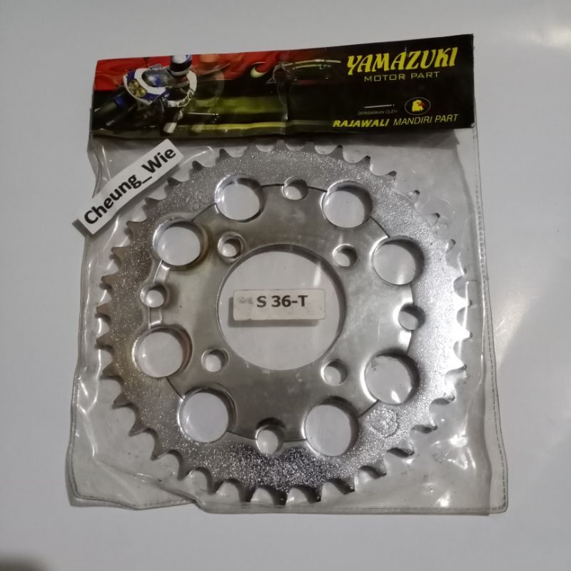 Gear belakang crome 428 - 30 - 31 -32 - 33 - 36 T suzuki satria 120 /Satria FU 2005-2012 /Tornado/ S