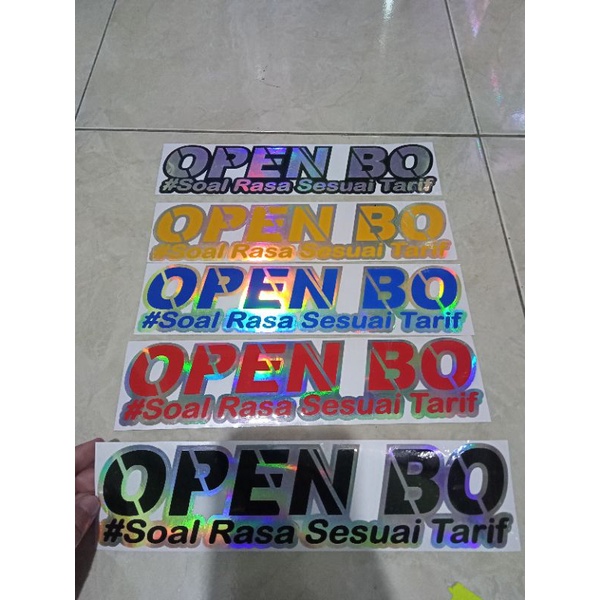 

sticker OPEN BO cutting