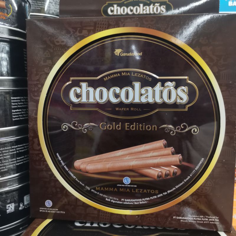 Chocholatos Wafer Roll Gold Edition 350 gram Mamamia Lezatos Biskuit Parcel Bingkisan Lebaran