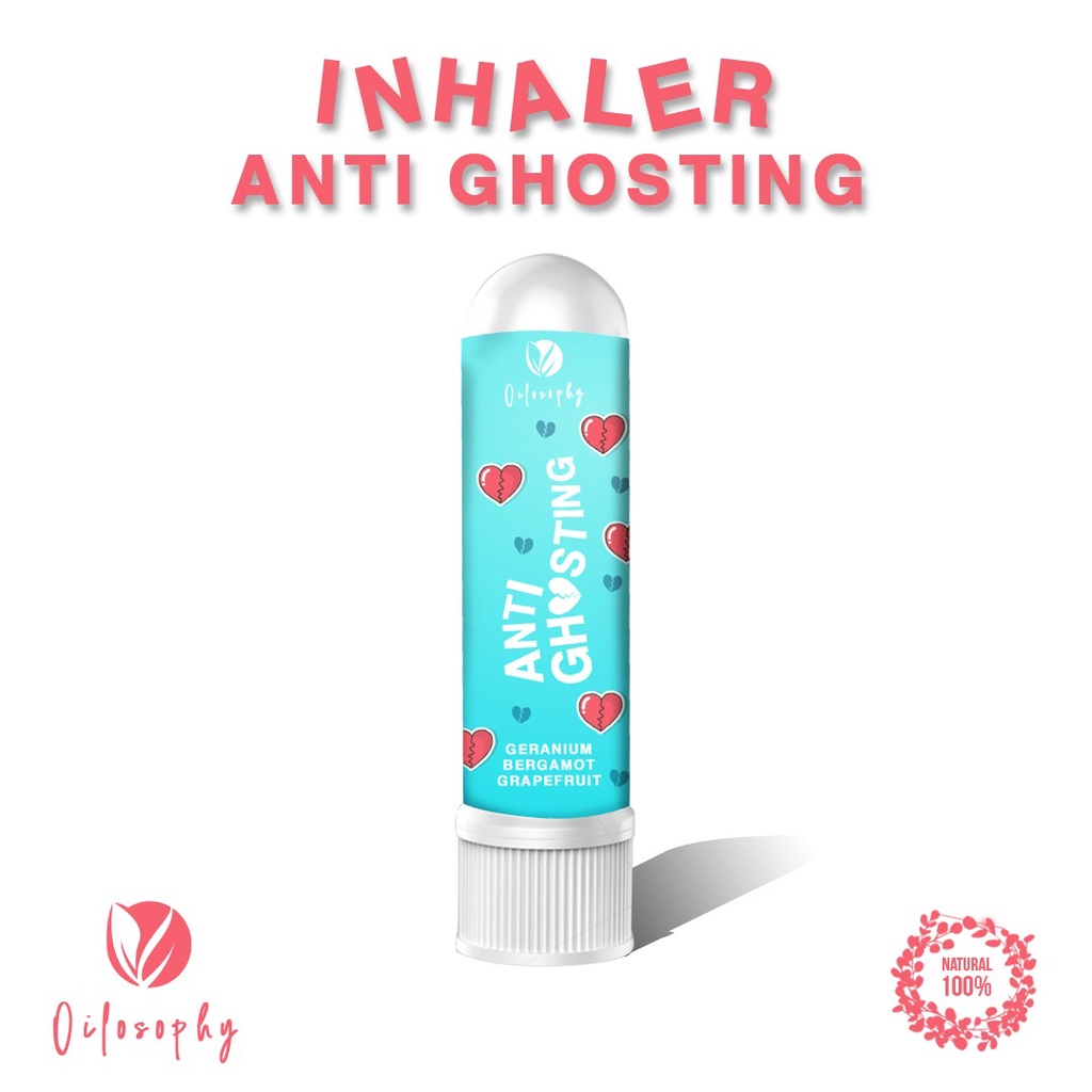 Inhaler Anti Ghosting Essential Oil Aromaterapi - Inhaler Hidung Penenang Minyak Esensial Aromaterapi Bergamot Esential Oil Grapefruit Oil Geranium Oil Asli Inheler Penenang Pikiran Penenang Depresi Pereda Stres Peningkat Imun Tubuh Relaksasi Kepala Ampuh