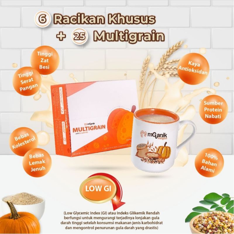 MGANIK MULTIGRAIN 500gr + BOTOL MINUM SHAKER 300ml