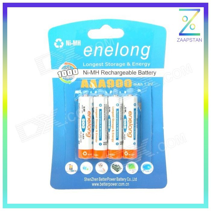 Enelong Baterai Cas Ni-Mh AAA 900mAh 4 PCS - HR03 / MN2400 - White