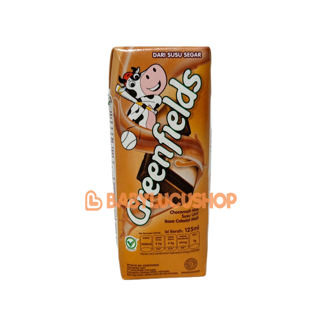 Susu Greenfields UHT 125ml Full Cream Cokelat Strawberry Milk Greenfield 1 PCS