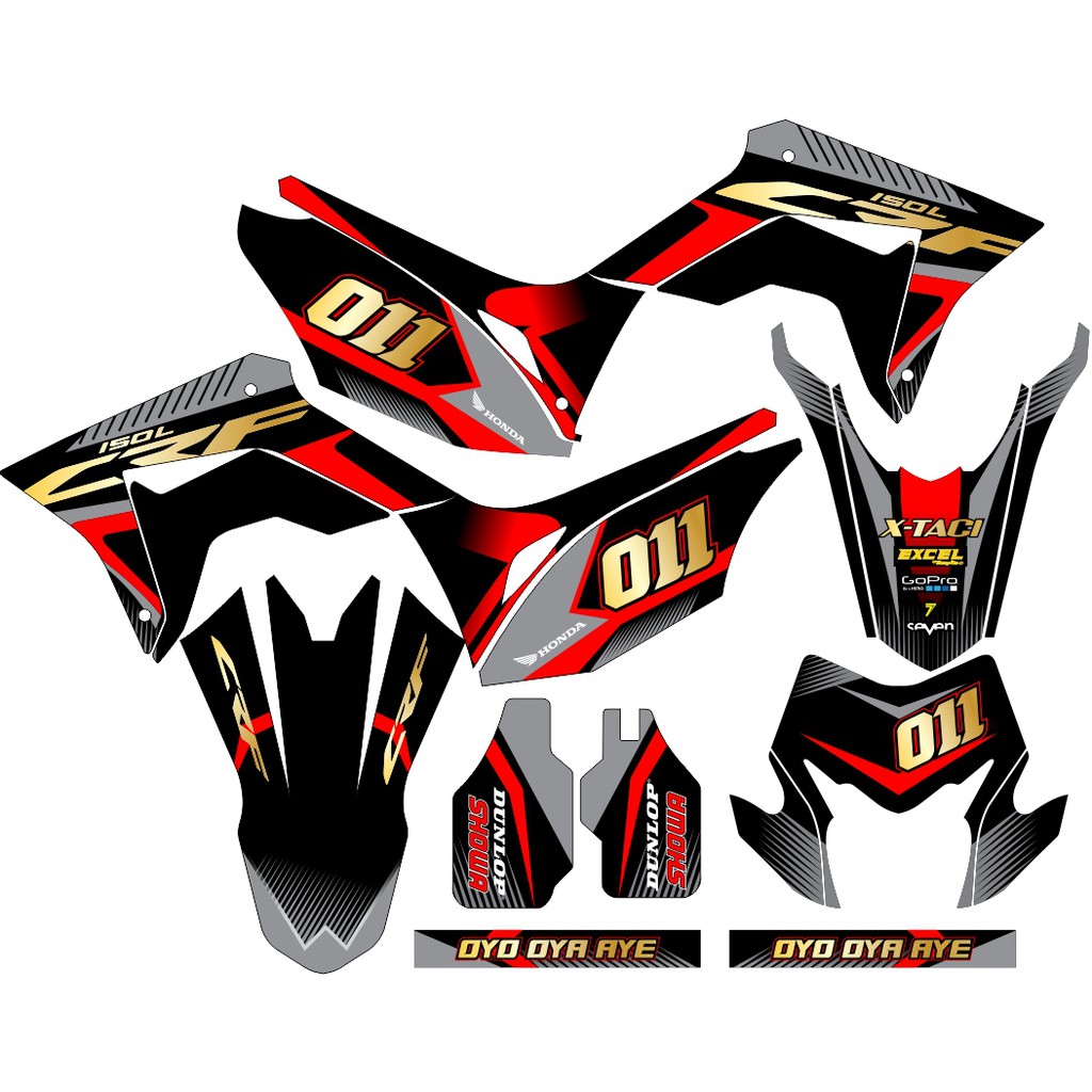 Sticker DECAL CRF 150 L Bisa Custom Stiker Honda CRF 150 L  (60)