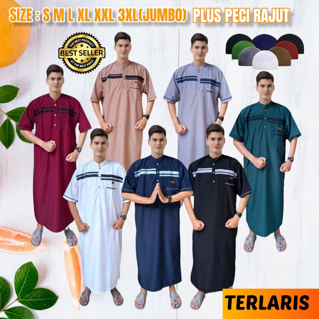 AL-FATIH/jubah pria remaja dan dewasa/gamis laki laki arabic premium/baju koko arabic lengan pendek