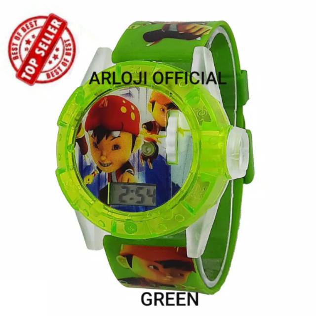 Jam tangan anak BOBOIBOY ada musik &amp; Proyektor + baterai jam cadangan